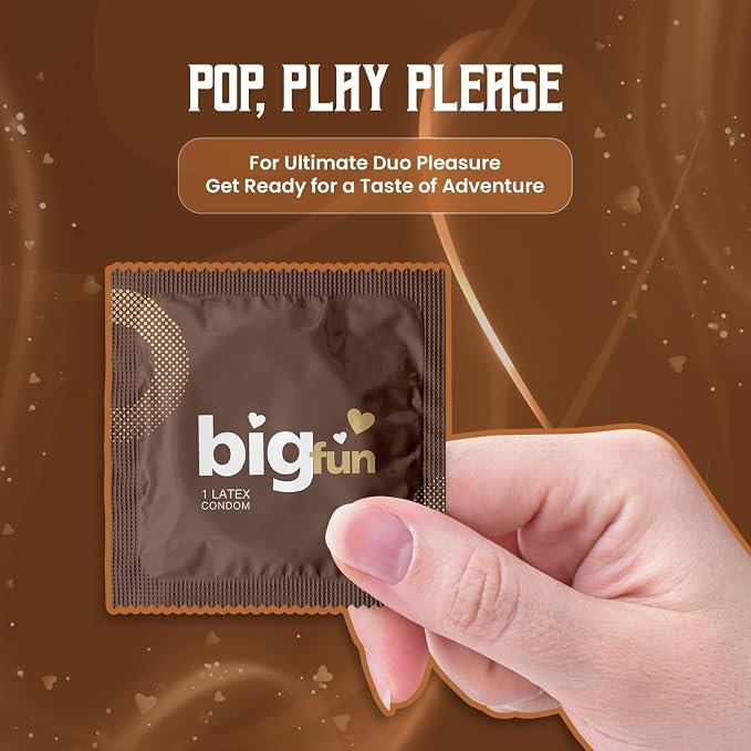 Funtime Chocolate Flavoured Dotted & Ribbed Condoms Pack of 30